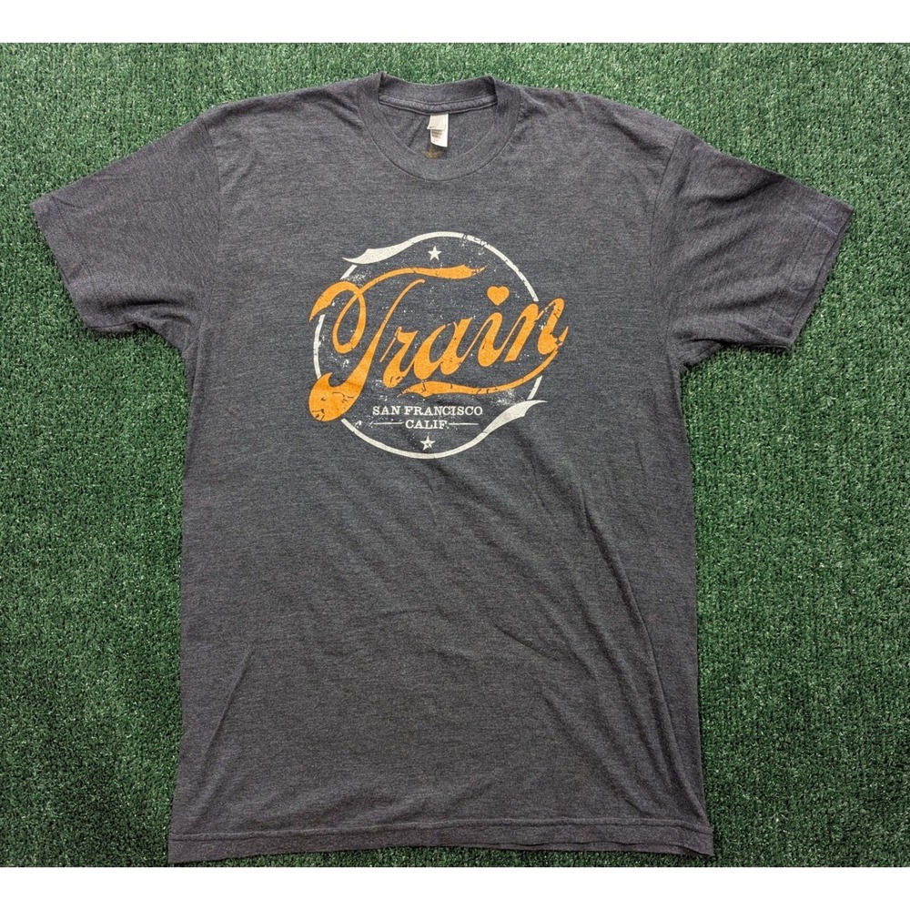Train Band 2010 US Winter Tour T-Shirt Charcoal Grey Medium